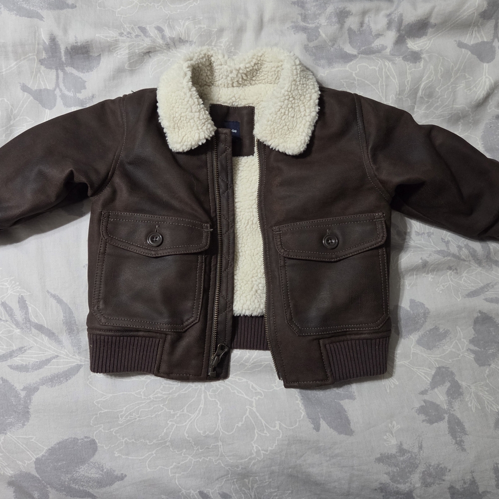 GAP Dark Brown Toddler Bomber Jacket